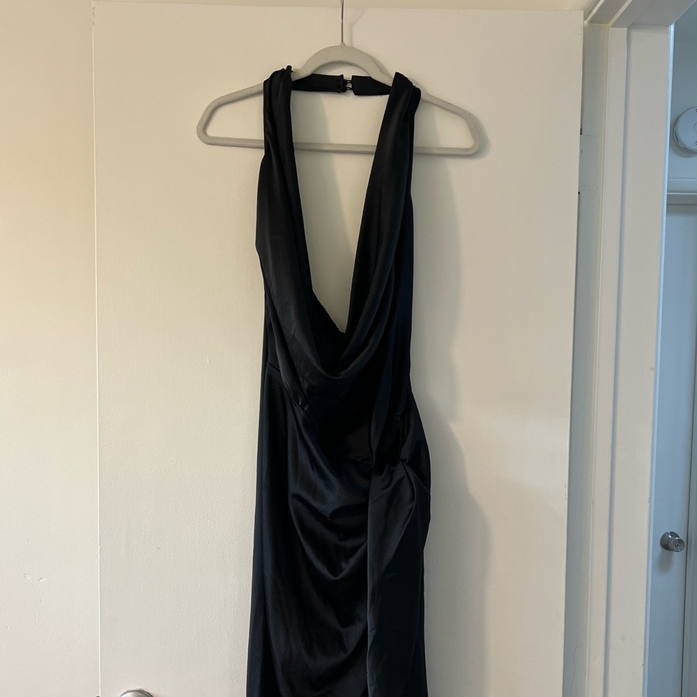 Black Satin Gown
